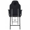 Hordozható fekete műbőr arckezelő szék 185 x 78 x 76 cm