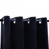 2 db fekete bársony sötétítőfüggöny gyűrűkkel 140 x 225 cm