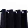 2 db fekete bársony sötétítőfüggöny gyűrűkkel 140 x 245 cm