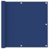 Kék oxford-szövet erkélyparaván 90 x 500 cm
