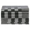 20 db fekete-fehér pamut konyhai törölköző 50 x 70 cm