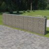 Horganyzott acél gabion fal fedéllel 600 x 30 x 150 cm