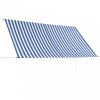 Feltekerhető kék és fehér napellenző 300 x 150 cm