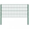 Zöld vas kerítéspanel oszlopokkal 1,7 x 0,8 m