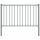 Antracitszürke porszórt acél kerítéspanel oszlopokkal 1,7x0,75