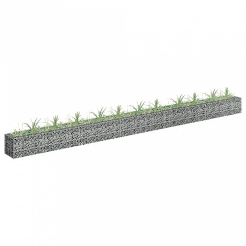 Horganyzott acél gabion magaságyás 450 x 30 x 30 cm