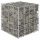 Kocka alakú acélhuzal gabion magaságyás 40 x 40 x 40 cm