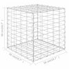 Kocka alakú acélhuzal gabion magaságyás 50 x 50 x 50 cm