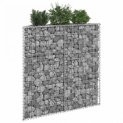 Trapéz alakú horganyzott acél gabion magaságyás 100x20x100 cm