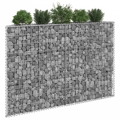 Trapéz alakú horganyzott acél gabion magaságyás 150x20x100 cm