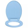 Kék ovális gyorsan szerelhető wc-ülőke lassan csukódó fedéllel