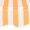 Narancssárga-fehér csíkos kézzel feltekerhető napellenző 100 cm