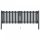 Antracitszürke kétajtós acél kerítéskapu 306 x 150 cm