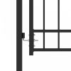 Fekete acél kerítéskapu cövekekkel 100 x 150 cm 