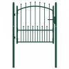 Zöld acél kerítéskapu cövekekkel 100 x 100 cm