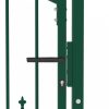 Zöld acél kerítéskapu cövekekkel 100 x 100 cm