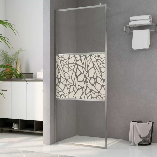 Zuhanyfal kőmintás esg üveggel 115 x 195 cm
