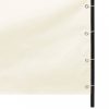 Krémszínű oxford-szövet erkélyparaván 100 x 240 cm