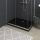 Téglalap alakú fekete abs zuhanytálca 70 x 100 cm