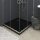 Szögletes fekete abs zuhanytálca 80 x 80 cm