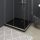 Téglalap alakú fekete abs zuhanytálca 80 x 90 cm