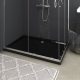 Téglalap alakú fekete abs zuhanytálca 80 x 120 cm