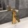 Aranyszínű fürdőszobai mosdócsaptelep 130 x 180 mm
