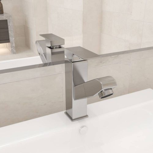 Ezüst kihúzható fürdőszobai mosdócsaptelep 157 x 172 mm