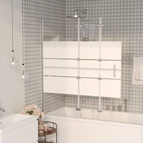 Fekete ESG zuhany-harmonikaajtó 120 x 140 cm