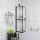 Fekete esg zuhanykabin összecsukható ajtóval 100 x 140 cm