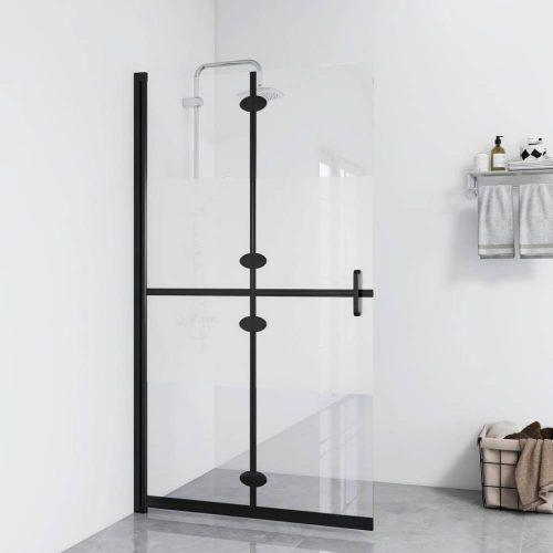 Selyemmatt esg üveg összecsukható zuhanyfal 80 x 190 cm