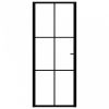 Fekete esg üveg és alumínium beltéri ajtó 83 x 201,5 cm