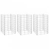 3 db vas gabion magaságyás 30 x 30 x 50 cm