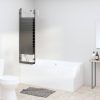 3 paneles fekete esg összecsukható zuhanyparaván 130 x 130 cm
