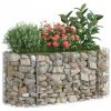 Horganyzott vas gabion magaságyás 120 x 50 x 50 cm