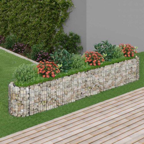 Horganyzott vas gabion magaságyás 330 x 50 x 50 cm