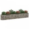 Horganyzott vas gabion magaságyás 330 x 50 x 50 cm