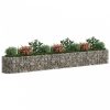 Horganyzott vas gabion magaságyás 400 x 50 x 50 cm