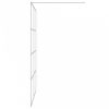 Ezüstszínű átlátszó esg üveg zuhanyfal 140x195 cm