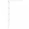 Fehér átlátszó esg üveg zuhanyfal 140x195 cm