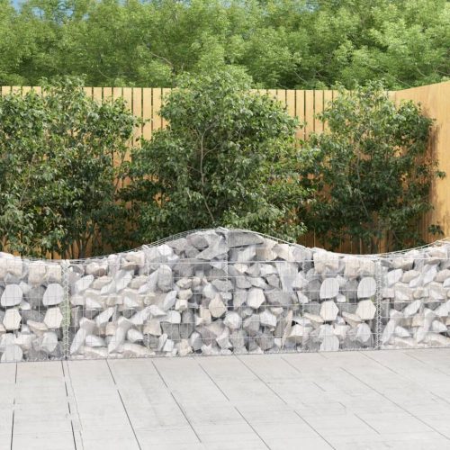 Íves horganyzott vas gabion kosár 200x30x60/80 cm