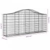 Íves horganyzott vas gabion kosár 200x30x80/100 cm