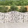 Íves horganyzott vas gabion kosár 200x30x100/120 cm