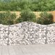 Íves horganyzott vas gabion kosár 200x30x100/120 cm