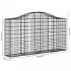 Íves horganyzott vas gabion kosár 200x30x100/120 cm