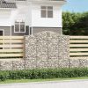 Íves horganyzott vas gabion kosár 200x30x180/200 cm