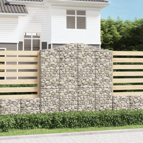 Íves horganyzott vas gabion kosár 200x30x200/220 cm