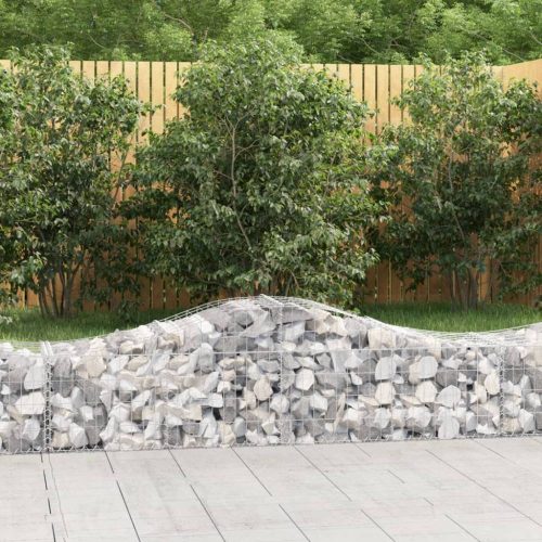 Íves horganyzott vas gabion kosár 200x50x40/60 cm