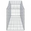 Íves horganyzott vas gabion kosár 200x50x60/80 cm