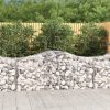 Íves horganyzott vas gabion kosár 200x50x80/100 cm